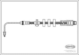 Corteco Bremsschlauch ERSTAUSRÜSTERQUALITÄT [Hersteller-Nr. 19032428] für Peugeot