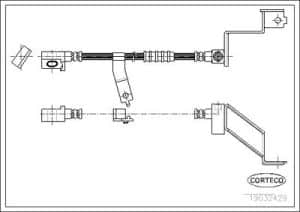 Corteco Bremsschlauch ERSTAUSRÜSTERQUALITÄT [Hersteller-Nr. 19032429] für Chrysler