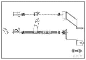 Corteco Bremsschlauch ERSTAUSRÜSTERQUALITÄT [Hersteller-Nr. 19032430] für Chrysler