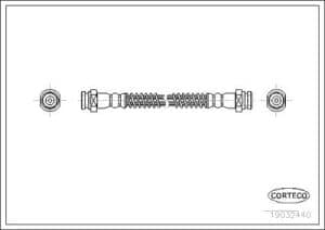 Corteco Bremsschlauch ERSTAUSRÜSTERQUALITÄT [Hersteller-Nr. 19032440] für Mitsubishi