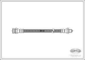 Corteco Bremsschlauch ERSTAUSRÜSTERQUALITÄT [Hersteller-Nr. 19032441] für Nissan