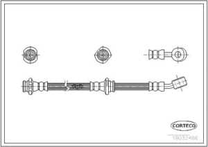 Corteco Bremsschlauch ERSTAUSRÜSTERQUALITÄT [Hersteller-Nr. 19032466] für Nissan