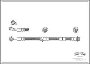 Corteco Bremsschlauch ERSTAUSRÜSTERQUALITÄT [Hersteller-Nr. 19032470] für Nissan
