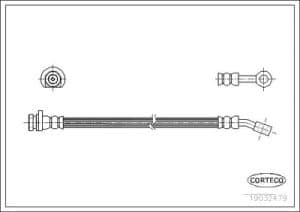 Corteco Bremsschlauch ERSTAUSRÜSTERQUALITÄT [Hersteller-Nr. 19032479] für Mg