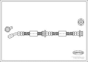 Corteco Bremsschlauch ERSTAUSRÜSTERQUALITÄT [Hersteller-Nr. 19032482] für Nissan
