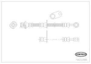 Corteco Bremsschlauch ERSTAUSRÜSTERQUALITÄT [Hersteller-Nr. 19032486] für Subaru