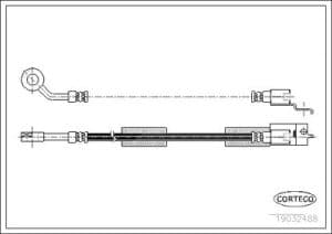 Corteco Bremsschlauch ERSTAUSRÜSTERQUALITÄT [Hersteller-Nr. 19032488] für Jeep