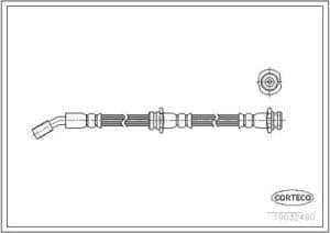 Corteco Bremsschlauch ERSTAUSRÜSTERQUALITÄT [Hersteller-Nr. 19032490] für Nissan