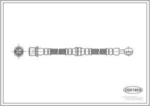 Corteco Bremsschlauch ERSTAUSRÜSTERQUALITÄT [Hersteller-Nr. 19032492] für Subaru
