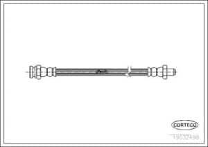 Corteco Bremsschlauch ERSTAUSRÜSTERQUALITÄT [Hersteller-Nr. 19032498] für Nissan