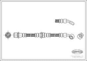 Corteco Bremsschlauch ERSTAUSRÜSTERQUALITÄT [Hersteller-Nr. 19032507] für Subaru