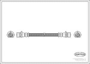 Corteco Bremsschlauch ERSTAUSRÜSTERQUALITÄT [Hersteller-Nr. 19032513] für Honda