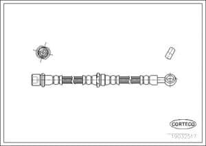 Corteco Bremsschlauch ERSTAUSRÜSTERQUALITÄT [Hersteller-Nr. 19032517] für Subaru