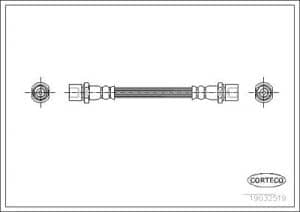 Corteco Bremsschlauch ERSTAUSRÜSTERQUALITÄT [Hersteller-Nr. 19032519] für Subaru