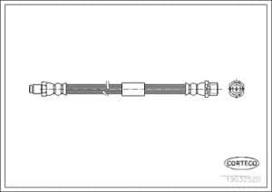 Corteco Bremsschlauch ERSTAUSRÜSTERQUALITÄT [Hersteller-Nr. 19032520] für Saab