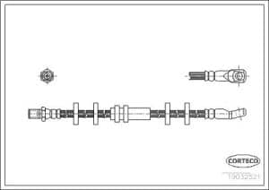 Corteco Bremsschlauch ERSTAUSRÜSTERQUALITÄT [Hersteller-Nr. 19032521] für Lancia