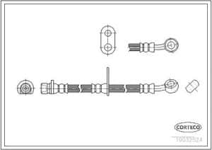 Corteco Bremsschlauch ERSTAUSRÜSTERQUALITÄT [Hersteller-Nr. 19032524] für Honda