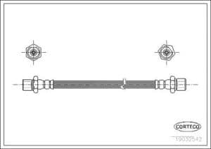 Corteco Bremsschlauch ERSTAUSRÜSTERQUALITÄT [Hersteller-Nr. 19032542] für Daewoo