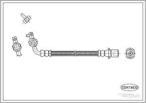 Corteco Bremsschlauch ERSTAUSRÜSTERQUALITÄT [Hersteller-Nr. 19032543] für Toyota
