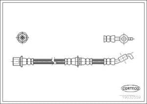Corteco Bremsschlauch ERSTAUSRÜSTERQUALITÄT [Hersteller-Nr. 19032559] für Daihatsu