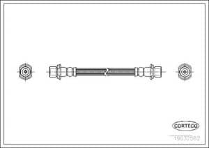 Corteco Bremsschlauch ERSTAUSRÜSTERQUALITÄT [Hersteller-Nr. 19032562] für Toyota