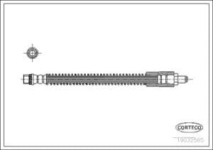 Corteco Bremsschlauch ERSTAUSRÜSTERQUALITÄT [Hersteller-Nr. 19032565] für Opel