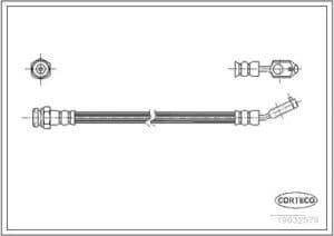 Corteco Bremsschlauch ERSTAUSRÜSTERQUALITÄT [Hersteller-Nr. 19032579] für Vauxhall
