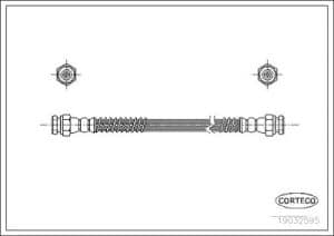 Corteco Bremsschlauch ERSTAUSRÜSTERQUALITÄT [Hersteller-Nr. 19032595] für Hyundai