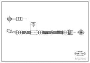Corteco Bremsschlauch ERSTAUSRÜSTERQUALITÄT [Hersteller-Nr. 19032599] für Hyundai