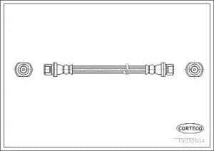 Corteco Bremsschlauch ERSTAUSRÜSTERQUALITÄT [Hersteller-Nr. 19032604] für Toyota