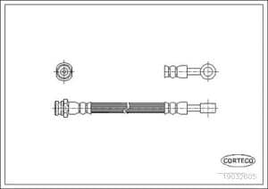 Corteco Bremsschlauch ERSTAUSRÜSTERQUALITÄT [Hersteller-Nr. 19032605] für Hyundai