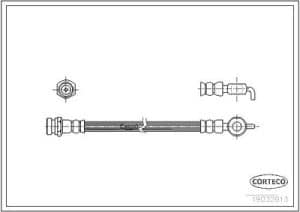 Corteco Bremsschlauch ERSTAUSRÜSTERQUALITÄT [Hersteller-Nr. 19032613] für Opel