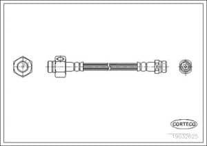 Corteco Bremsschlauch ERSTAUSRÜSTERQUALITÄT [Hersteller-Nr. 19032625] für Honda