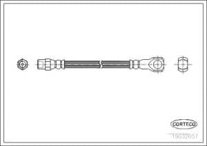 Corteco Bremsschlauch ERSTAUSRÜSTERQUALITÄT [Hersteller-Nr. 19032657] für BMW