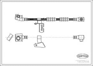 Corteco Bremsschlauch ERSTAUSRÜSTERQUALITÄT [Hersteller-Nr. 19032658] für Chrysler