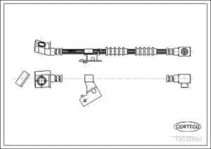 Corteco Bremsschlauch ERSTAUSRÜSTERQUALITÄT [Hersteller-Nr. 19032660] für Chrysler