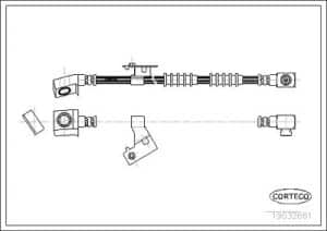 Corteco Bremsschlauch ERSTAUSRÜSTERQUALITÄT [Hersteller-Nr. 19032661] für Chrysler