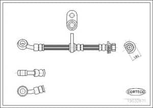 Corteco Bremsschlauch ERSTAUSRÜSTERQUALITÄT [Hersteller-Nr. 19032671] für Honda
