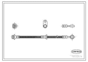 Corteco Bremsschlauch ERSTAUSRÜSTERQUALITÄT [Hersteller-Nr. 19032674] für Honda