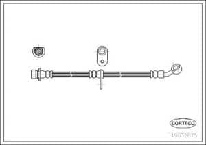 Corteco Bremsschlauch ERSTAUSRÜSTERQUALITÄT [Hersteller-Nr. 19032675] für Honda