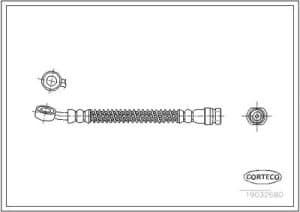 Corteco Bremsschlauch ERSTAUSRÜSTERQUALITÄT [Hersteller-Nr. 19032680] für Hyundai