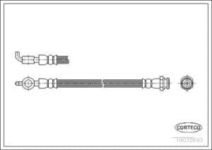 Corteco Bremsschlauch ERSTAUSRÜSTERQUALITÄT [Hersteller-Nr. 19032693] für Mazda