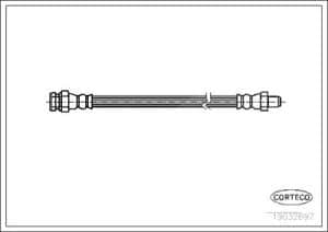Corteco Bremsschlauch ERSTAUSRÜSTERQUALITÄT [Hersteller-Nr. 19032697] für Nissan