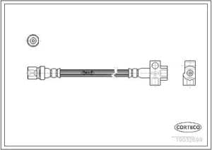 Corteco Bremsschlauch ERSTAUSRÜSTERQUALITÄT [Hersteller-Nr. 19032699] für Opel