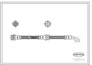 Corteco Bremsschlauch ERSTAUSRÜSTERQUALITÄT [Hersteller-Nr. 19032718] für Opel