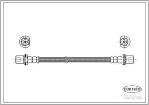 Corteco Bremsschlauch ERSTAUSRÜSTERQUALITÄT [Hersteller-Nr. 19032785] für Toyota