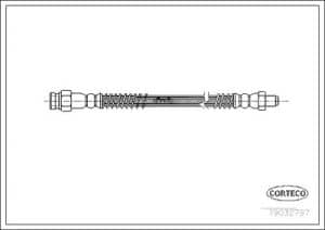 Corteco Bremsschlauch ERSTAUSRÜSTERQUALITÄT [Hersteller-Nr. 19032797] für Mitsubishi