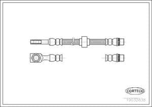 Corteco Bremsschlauch ERSTAUSRÜSTERQUALITÄT [Hersteller-Nr. 19032838] für Peugeot