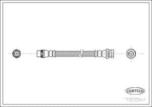 Corteco Bremsschlauch ERSTAUSRÜSTERQUALITÄT [Hersteller-Nr. 19032847] für Nissan