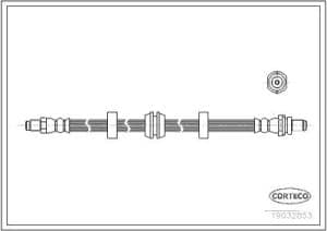 Corteco Bremsschlauch ERSTAUSRÜSTERQUALITÄT [Hersteller-Nr. 19032853] für Ford